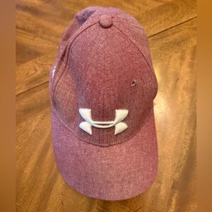 Under Armour OSFM Baseball Cap Hat Distressed Red Color